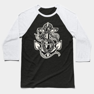 Traditional Anchor and snake Baseball T-Shirt